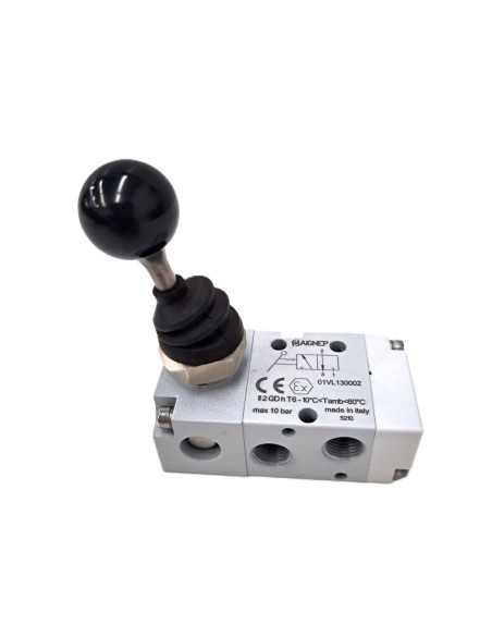 VALVULA PALANCA 3/8 1/8 2 POSI. FIJAS